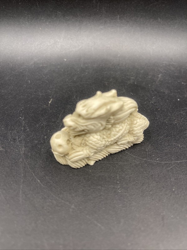 Vintage Resin Fengshui Dragon Figurine