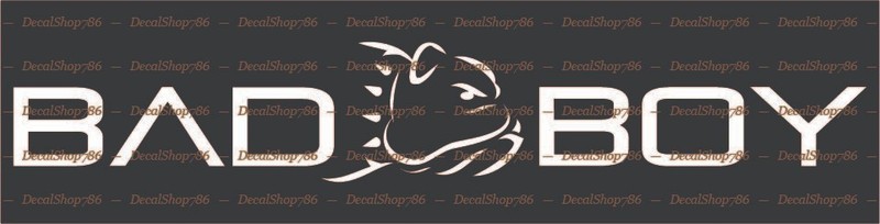 BAD BOY Heavy Equipment – Cars/SUV/Truck Vinyl Die-Cut Peel N’ Stick Decals
