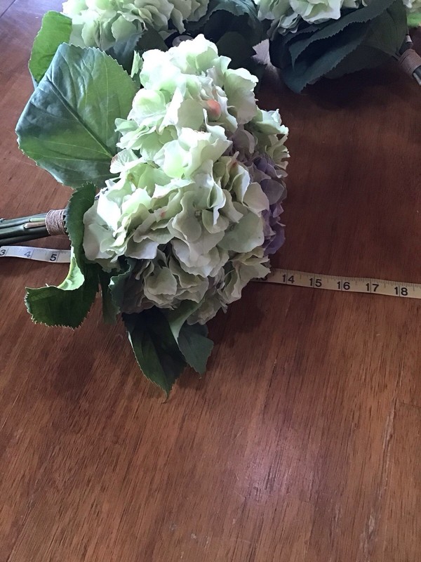 Beautiful Set Of 3 Hydrangea Bouquets Light Green And Light Purple gallery