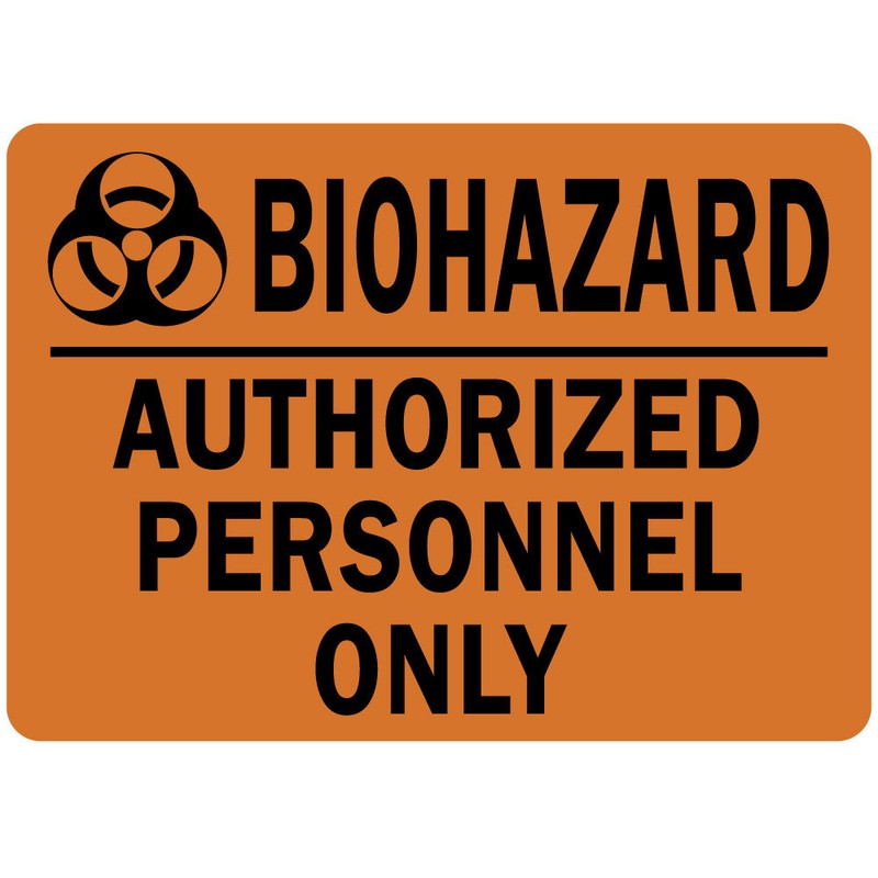 Biohazard Authorized Personnel Only Osha Metal Aluminum Sign