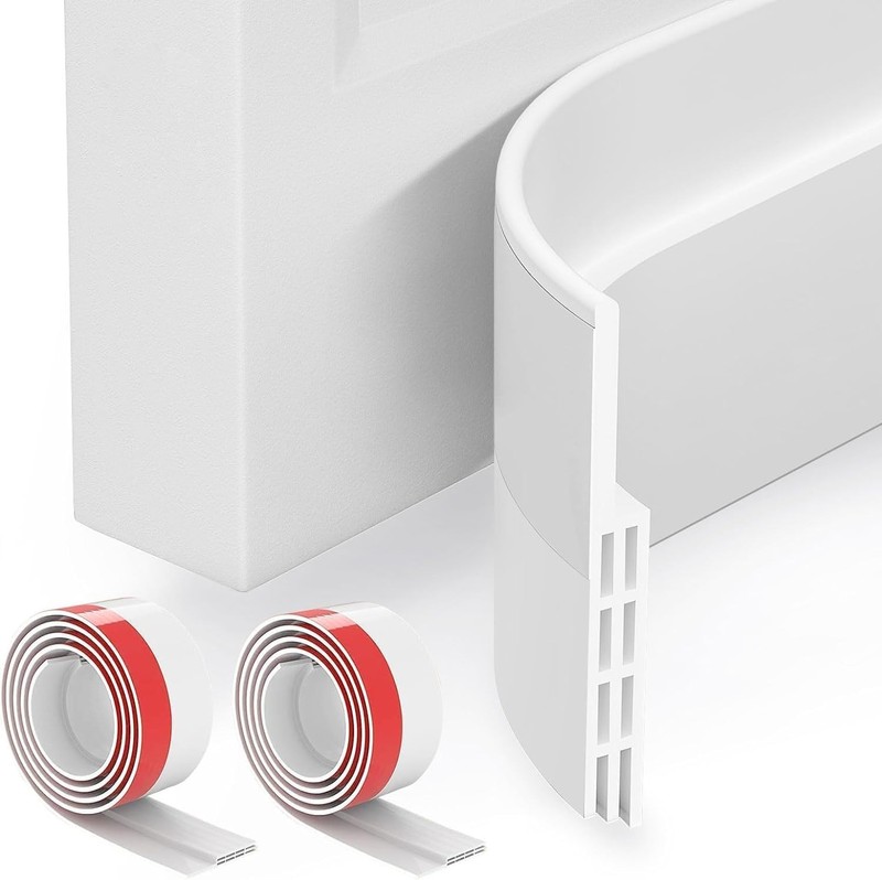 2 Pack Silicone Door Draft Stopper for Noise & Insulation - 2" W x 39" L gallery