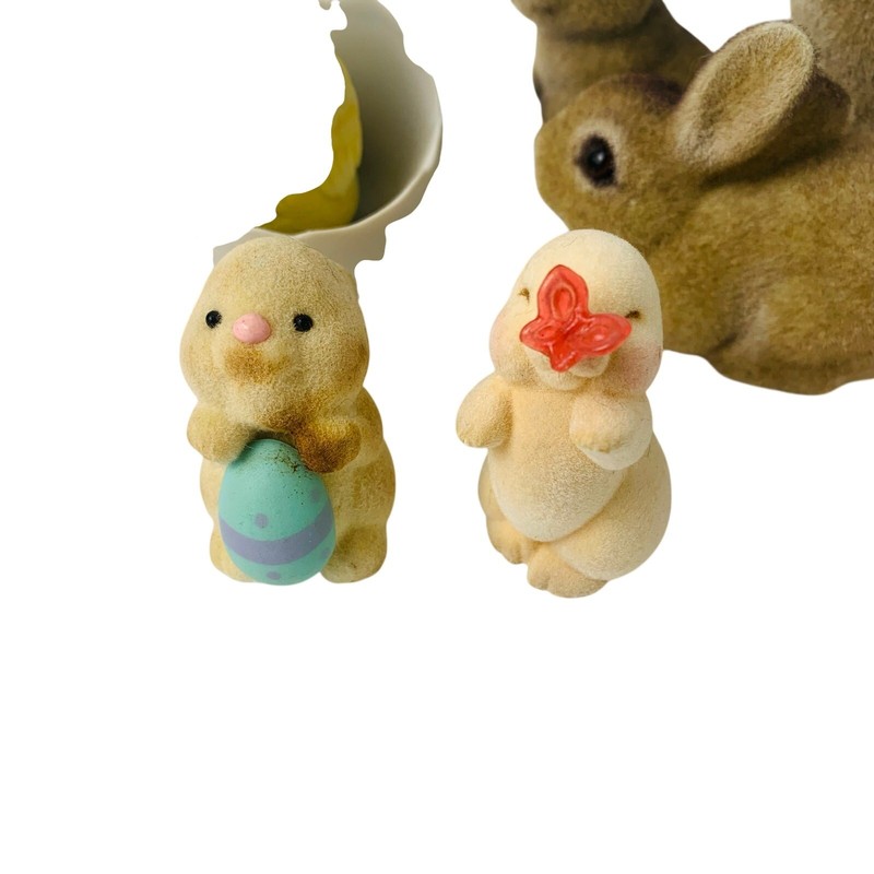Vtg Easter Figurine Lot Hallmark Josef Originals Enesco Giftco Bunnies Chick gallery