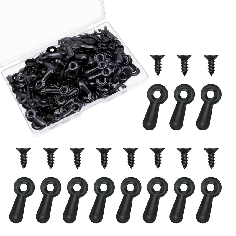 120Pcs Picture Frame Backing Clips,Picture Turn Button with 120 Black