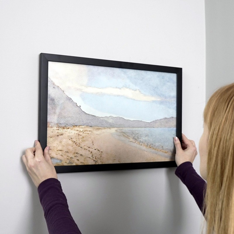 18x41 Frame Black Real Wood Picture Frame Width 0.75 inches | Interior Frame Dep gallery