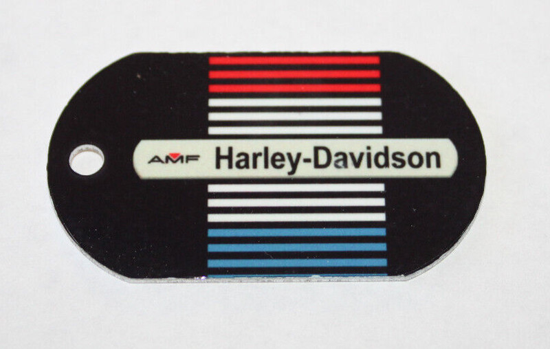 Used Dog Tag Key Fobs 1970s Harley-Davidson Tank Graphics FL & XL 1973 74 75 76