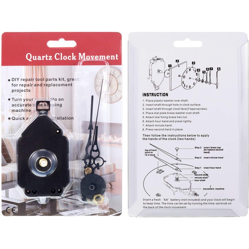 Hicarer DIY Quartz Clock Movement Kits Longueur de la Tige 0,79 Pouce, Black gallery