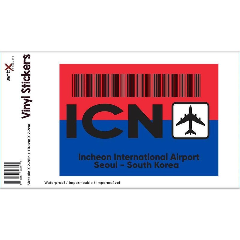 Gift Sticker : South Korea Incheon Airport Seoul ICN Travel Airline Pilot