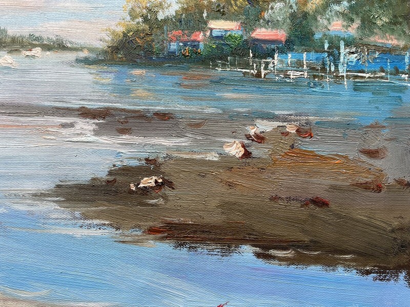 ORIGINAL OIL PAINTING, Kissing Point Bay, Putney, NSW, 50 X 70 cm gallery