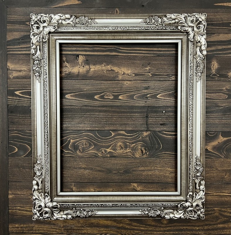 16 x 20 In Stock-Traditional compo XL ornate corners wood frame, Vintage Silver gallery