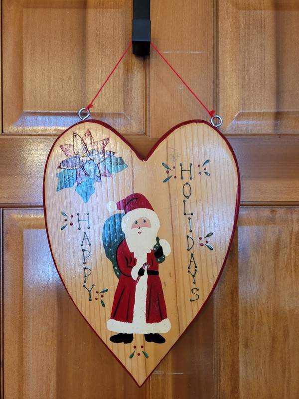 Vtg Handmade Wood Painted Santa Claus Christmas Holidays Signed Mexico READ