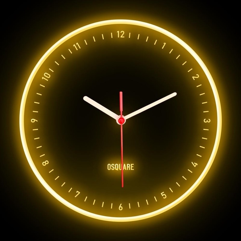 OSQUARE Minimalism North European Modern Interior Design Flexible Neon Clock 10" gallery