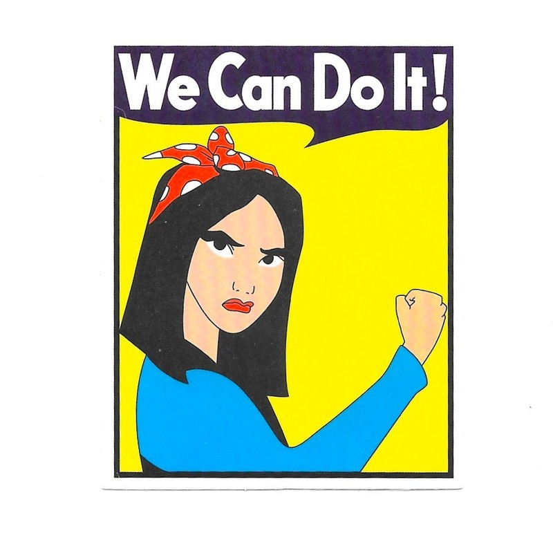 We Can Do It Sticker Girl Power Vinyl Decal Feminist Empowerment Art