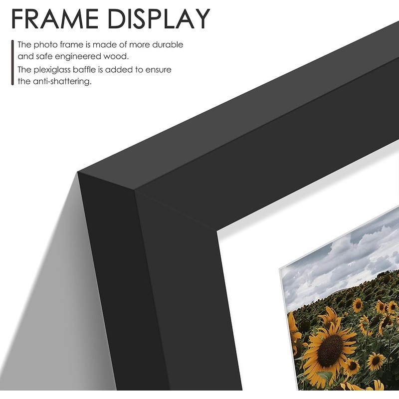 12x16 Collage Picture Frame Easy Install Display 4 Photos Wall Mount Modern دفتر gallery