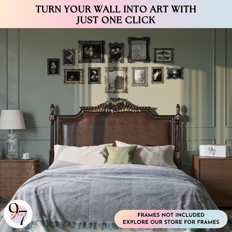 97 Decor Gothic Home Aesthetic - Dark unframed, Romantic Gx8x10 gallery