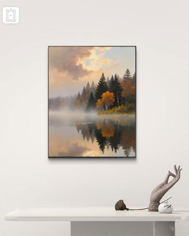 Premium Fall Landscape Art Print High Quality Canvas Home Gallery Forest Paint ✨ gallery