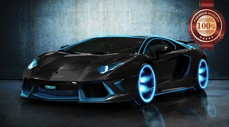 LAMBORGHINI AVENTADOR TRON STYLE SUPER CAR SPORTS HYPER PRINT PREMIUM POSTER