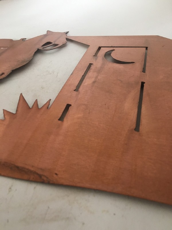 Stained Copper Horse Laser Cut Handmade Metal Local Made Horse Yard/ WallDecor gallery