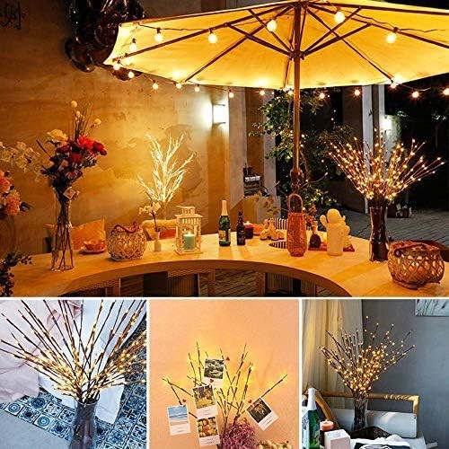 LED Branch Lights, Battery Powered, Warm White, Brown, Plastic, 20 LED, 5 gallery