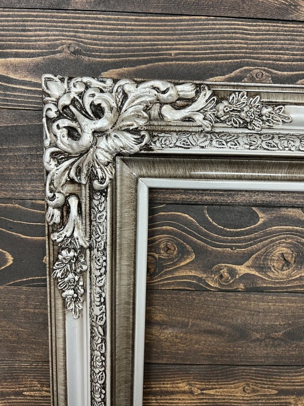 16 x 20 In Stock-Traditional compo XL ornate corners wood frame, Vintage Silver gallery