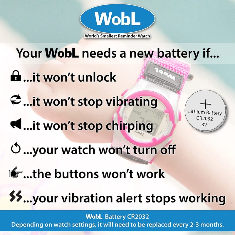 WobL Vibrating 8Alarm & Repeating Countdown Timer Watch for Kids & Adults, Me... gallery