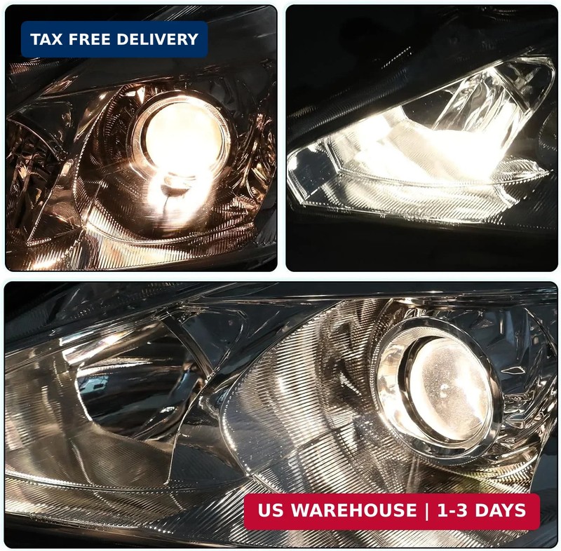 TUSDAR Upgraded Lens Headlights Assembly Fit for 2013-2015 Nissan Altima Halogen gallery