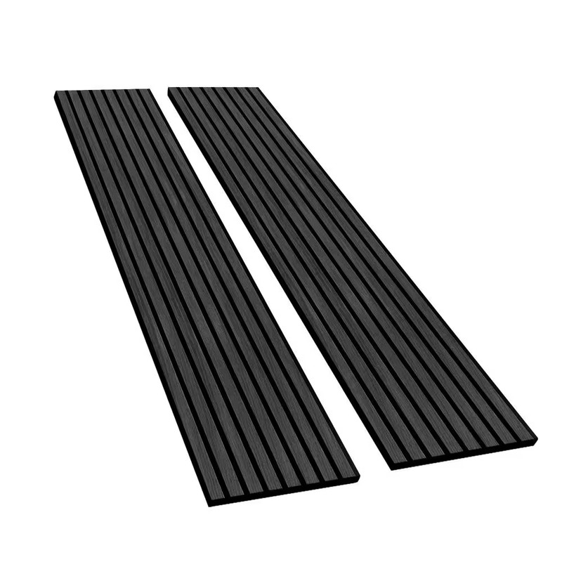 Black Oak 94.5 In. X 12.6 In. Wood Slat Acoustic Panels, MDF Decorative Wall Pan