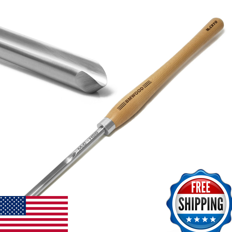 Bmwood Cryo M2 Hss Bowl Gouge 1/2 Bowl Gouge 5/8 Dia. 15-1/2 Beech Handle For
