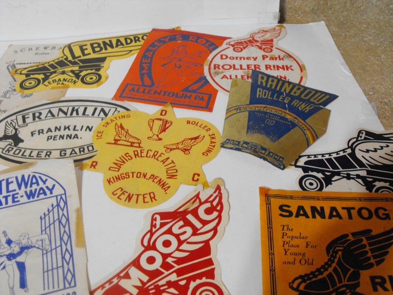 Lot of 30 Vintage Original Roller Skating Rink Decal Stickers ~ Pennsylvania PA gallery