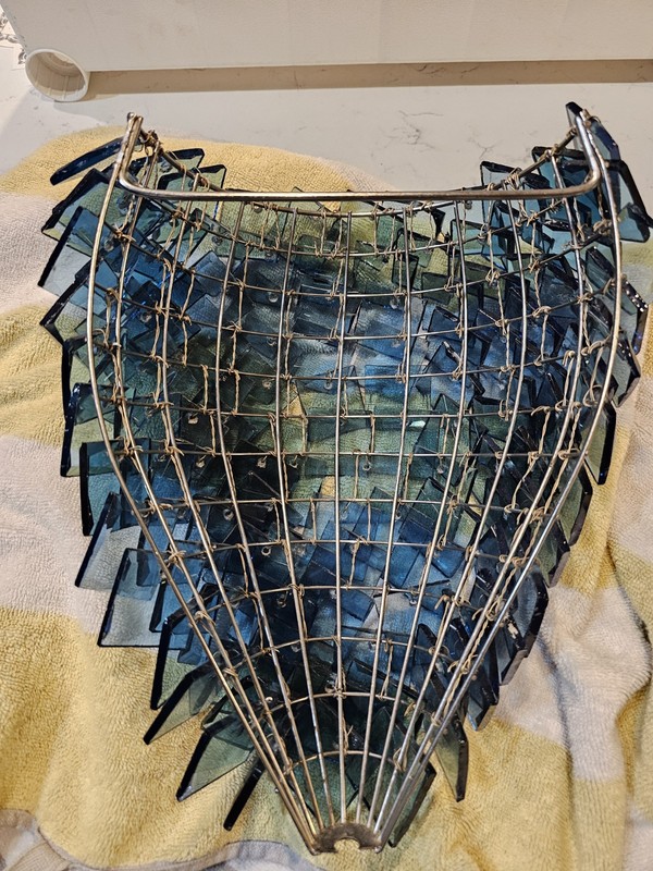 Wall Sculpture Bouga T3 By Spiridon Deco Cobalt Blue Artesinal Tile Suspended On gallery