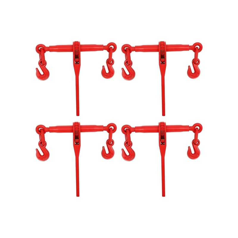 4 Pack Ratchet Chain Binder, 5/16 to 3/8 Inch Heavy Duty Ratchet Type Tie Dow...