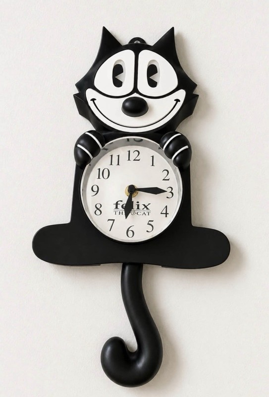 NJ Croce Felix the Cat 3D Motion Wall Clock Tested & Working