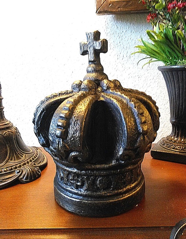 Crown, Finial, Cross, Handmade, Medieval, Old World, Royal, Princess, King, new