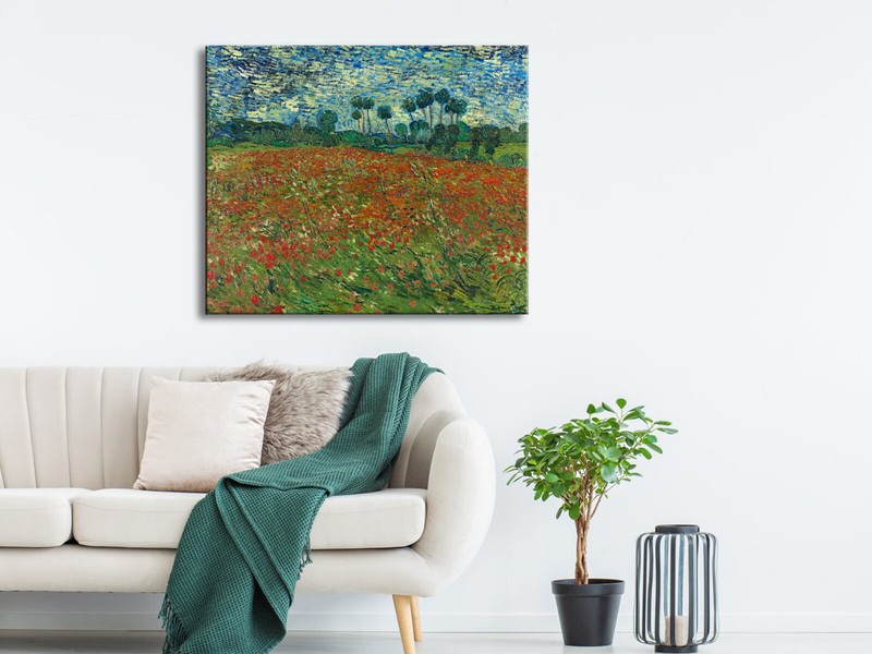 Poppy Field June 1890 Canvas Print Van Gogh Paintings Repro Wall Art Home Decor gallery