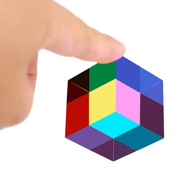 CMY Color Cube, Acrylic Prism, Science Learning Educational Toy, Desktop Decor gallery