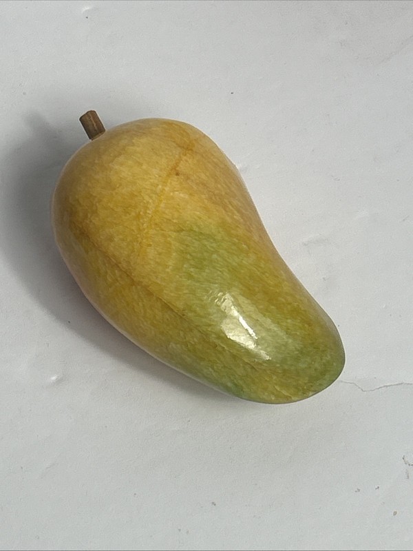 Italian Alabaster Marble Stone Fruit Tropical Mango Strawberry Handcrafted (f6) gallery