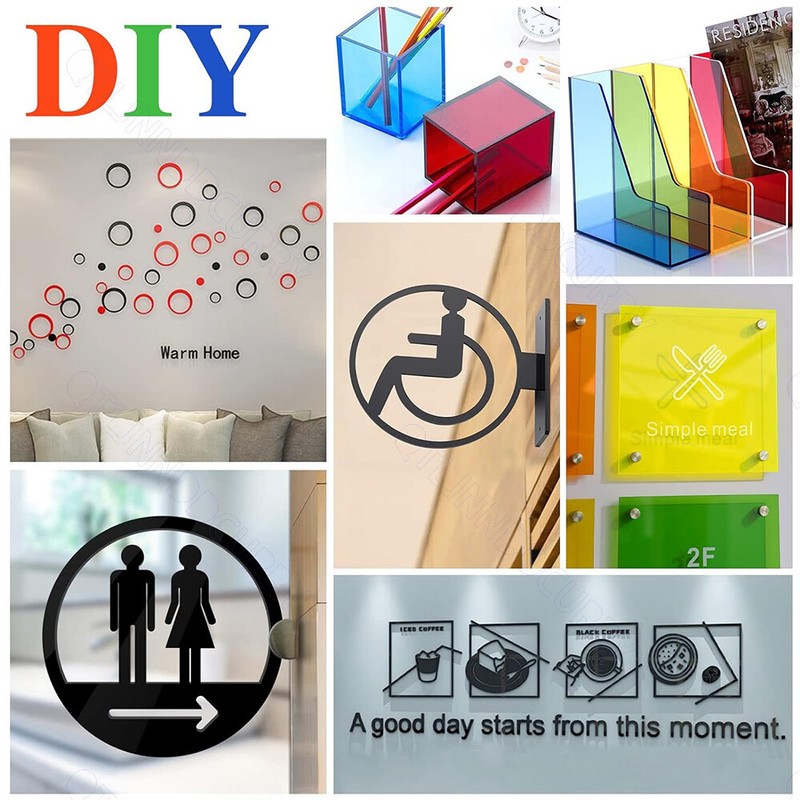Colored Acrylic Glass Plate Panel Cut Flat Window Various Color Thickness 2.3mm gallery