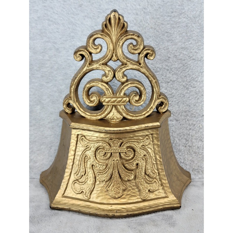 Vintage 1970 Dart Ind 6005 Gold Wall Pockets Sconces Hollywood Regency Set of 2 gallery