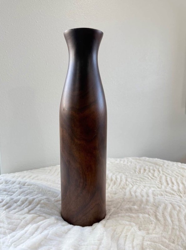 Made in Thailand Uniquewise Brown Wood Modern Vase 16″ tall