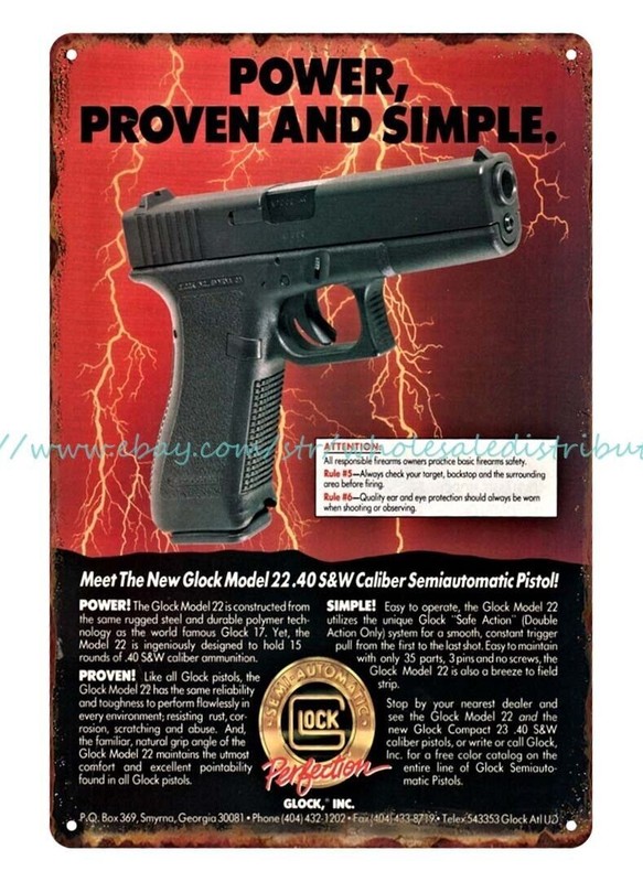 power proven and simple firearm gun metal tin sign wall decor stores plaque gallery