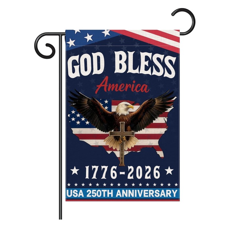 Celebrate 250 with Patriotic Double-Sided Garden Flag 12×18 Waterproof