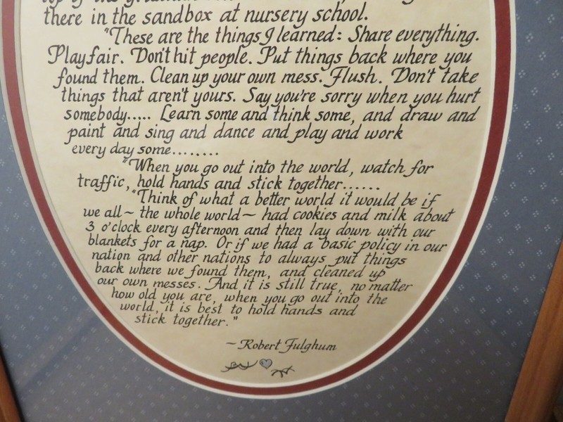 I Learned It All In Kindergarten Framed Artwork Glass 15-1/2" x 12-1/2" Fulgham gallery