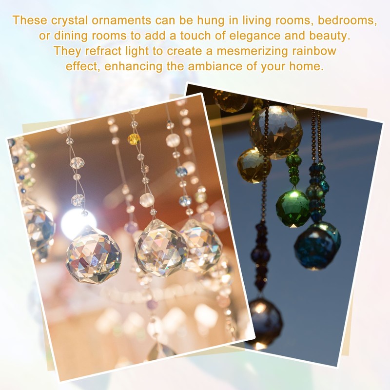10 Pack 24mm / 0.94Inch Crystal Ball Prisms, Lake Blue gallery