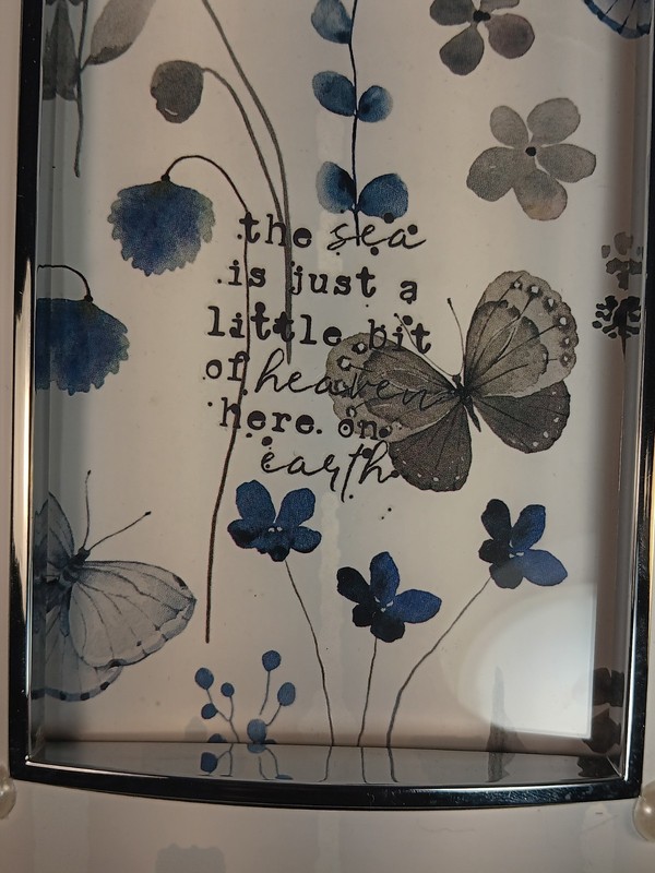 Handmade Butterfly Shadow Box Frame Coastal Decor Sea Quote One Of A Kind Art gallery