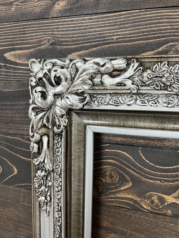 16 x 20 In Stock-Traditional compo XL ornate corners wood frame, Vintage Silver gallery