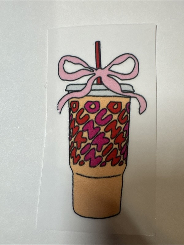 Dunkin Iced Coffee Uv Vinyl Decal Sticker