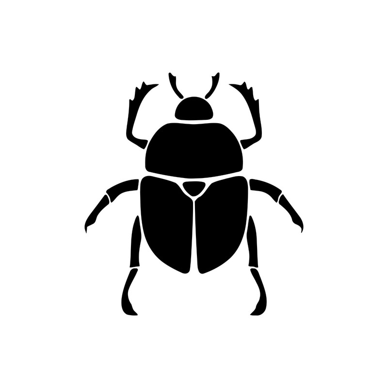 SCARAB BEETLE Vinyl Decal Sticker – Bug Amulet Ancient Egypt Insect