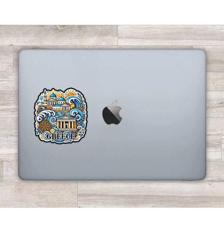 Greece Fridge Magnet or Laptop Sticker gallery