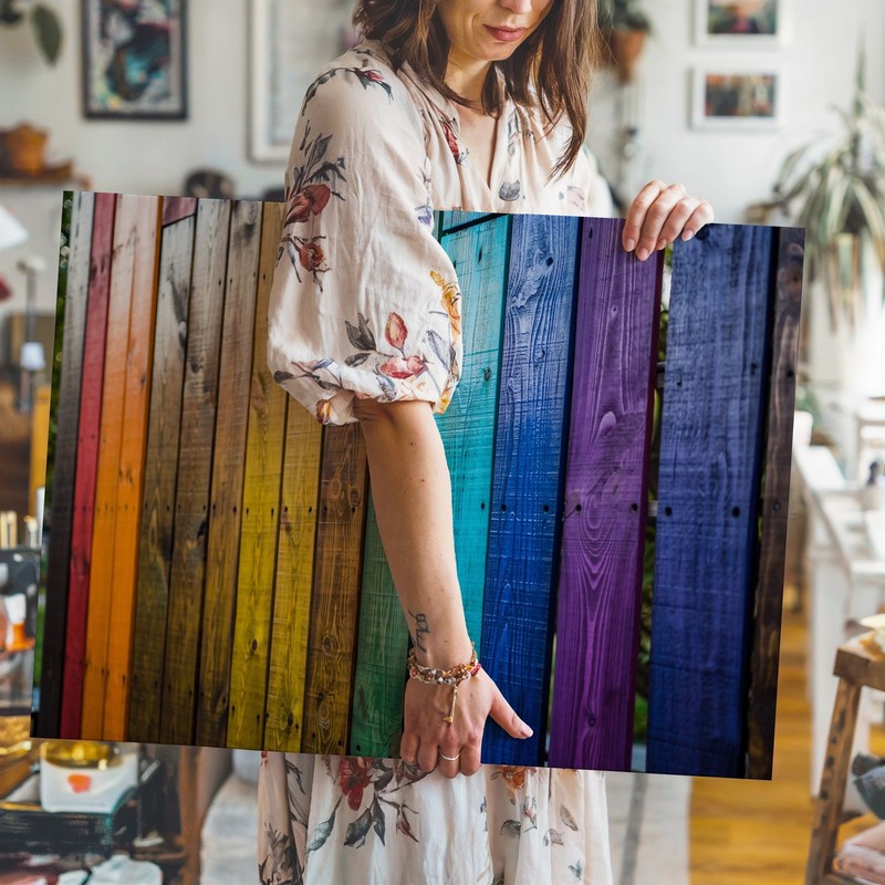 Create A Vibrant Vertical Composition Featuring An Array Of Wooden Wall Art gallery