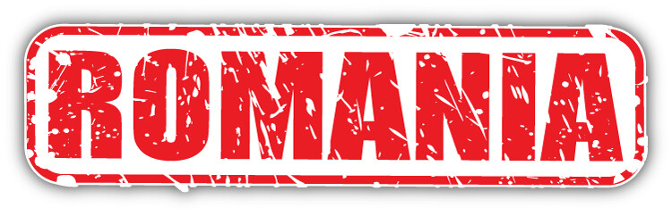 Romania Grunge Stamp Car Bumper Sticker Decal