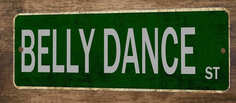 Belly Dance St 3×12 Metal Wall Sign